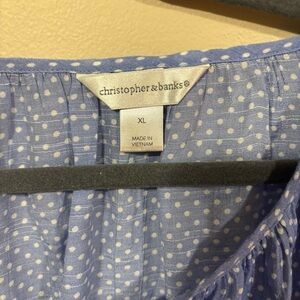 Christopher & Banks Little Girls Lavender Blue Polka Dot Skirt